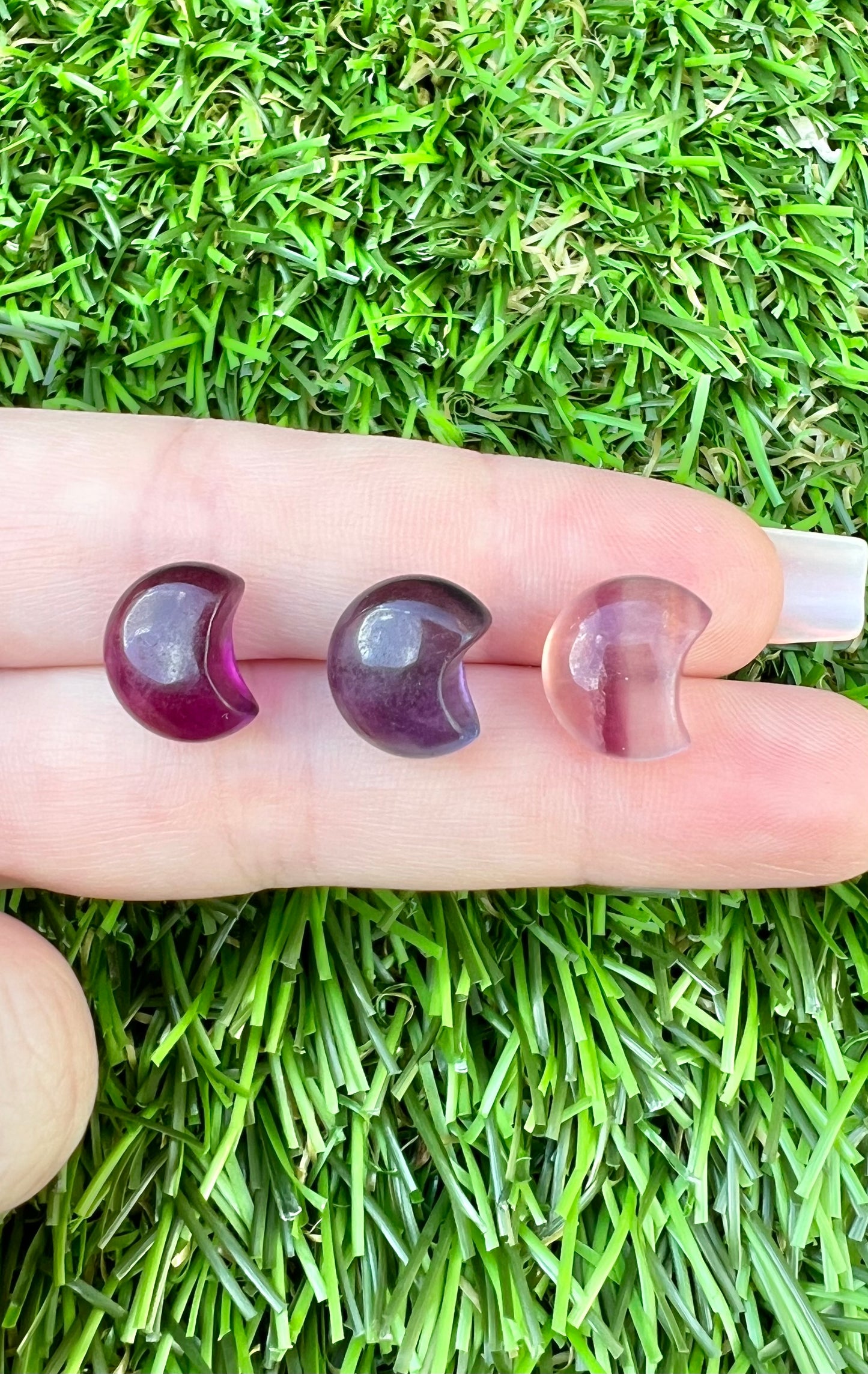 Fluorite moon mini carvings