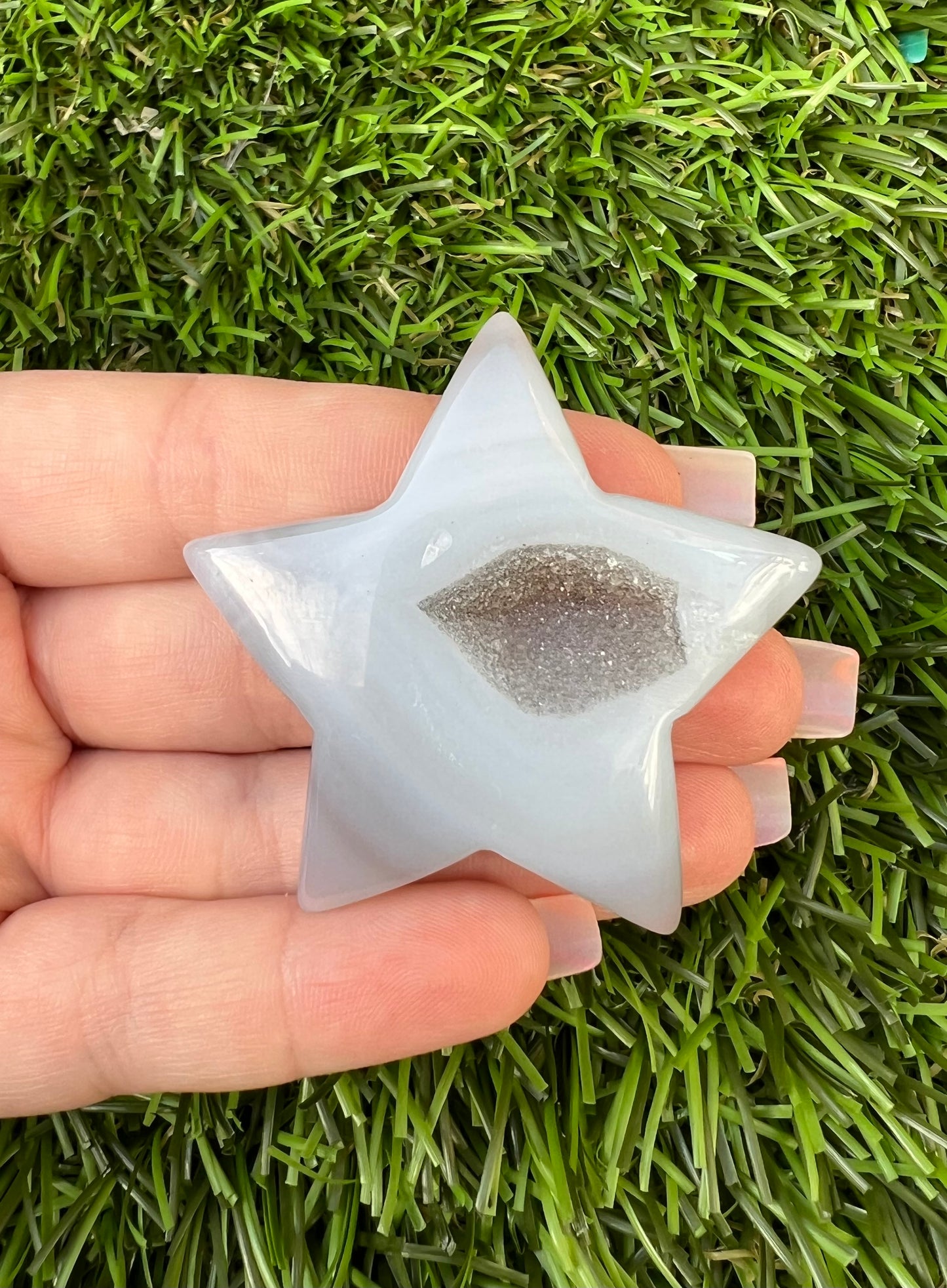 Druzy agate stars