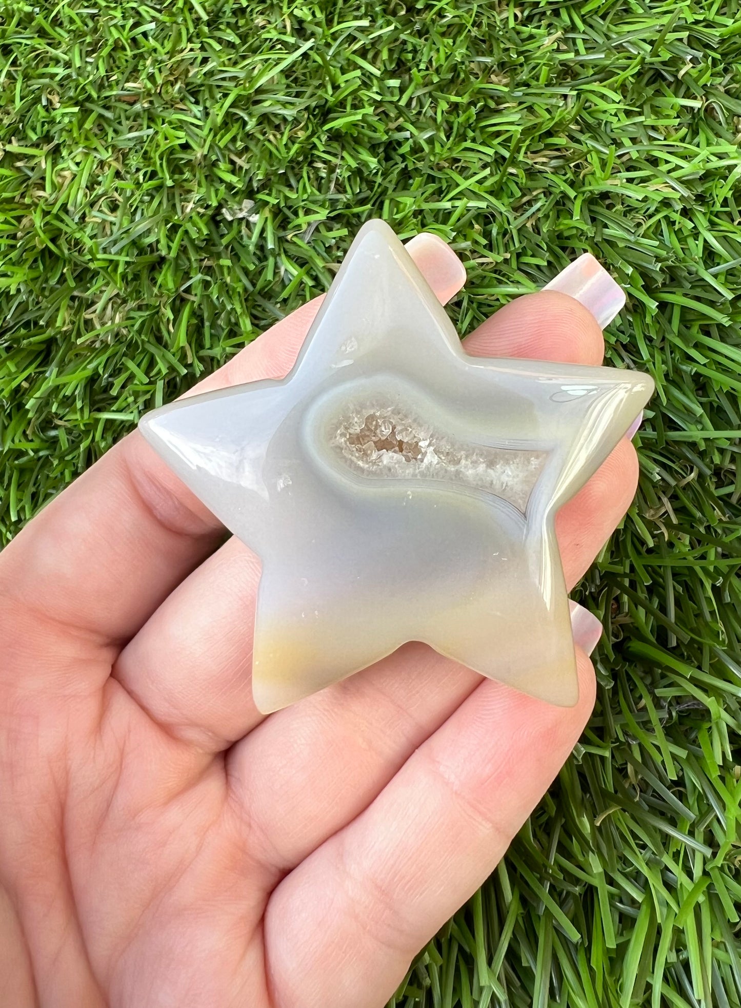Druzy agate stars