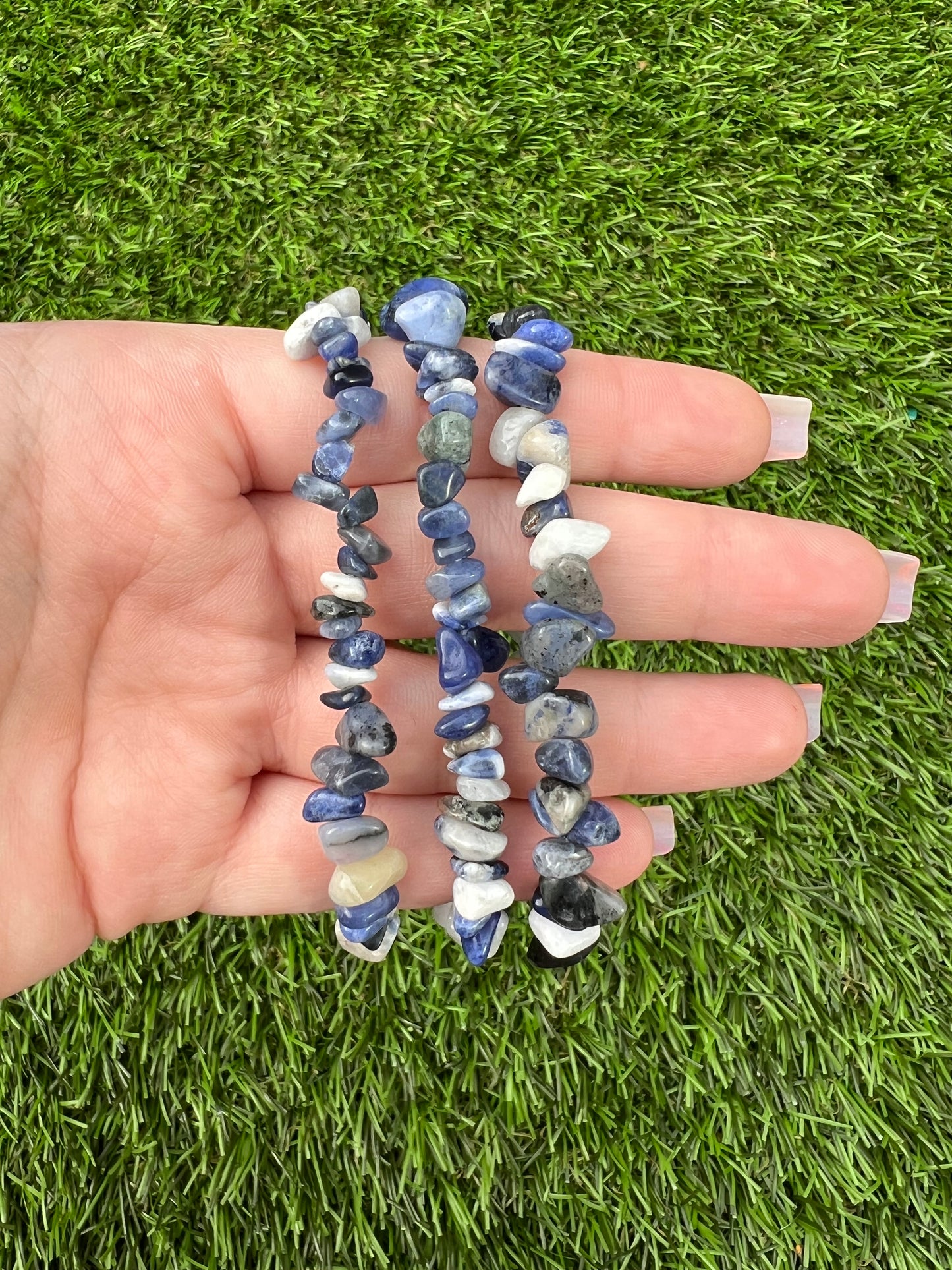 Sodalite chip bracelets