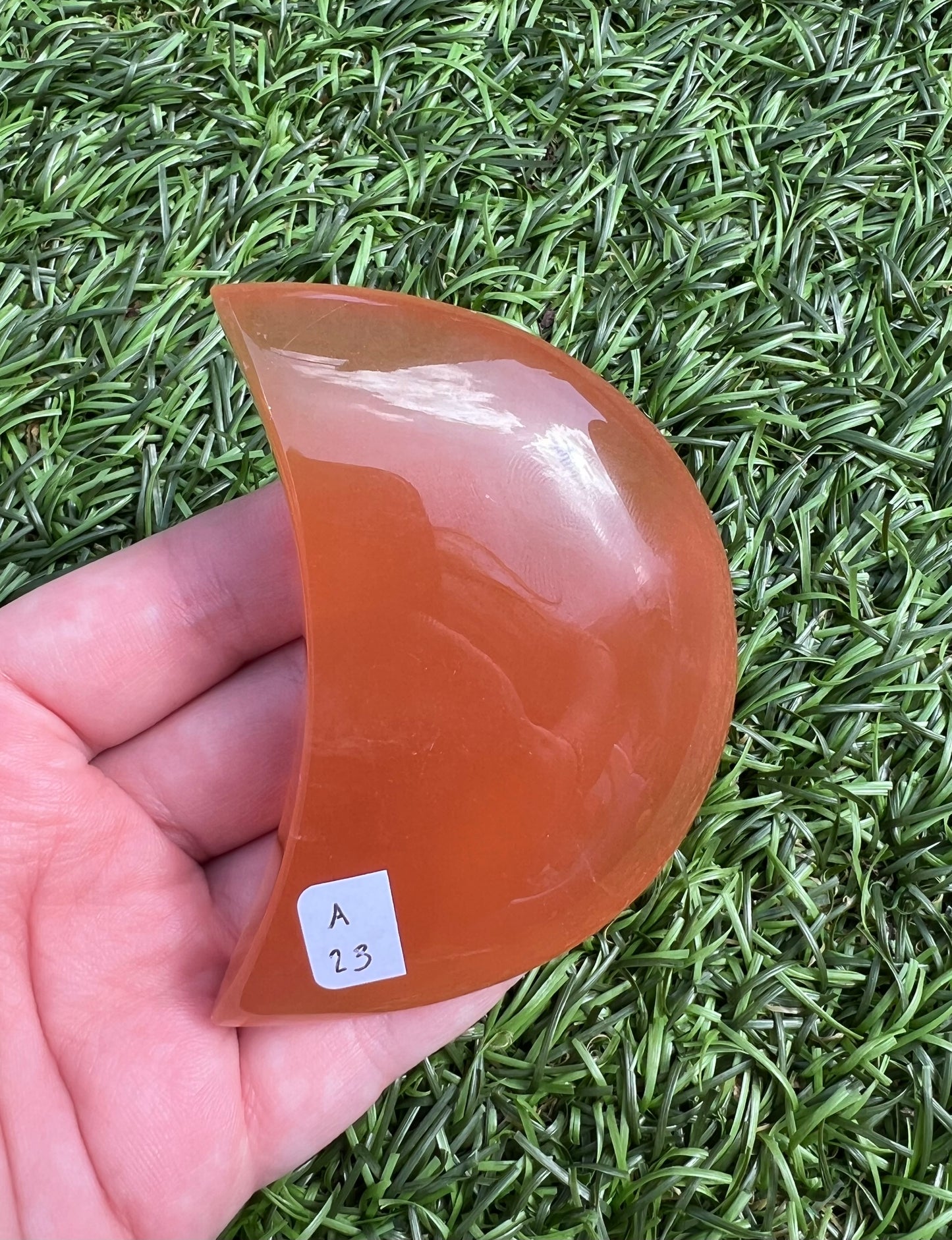 Honey calcite moons