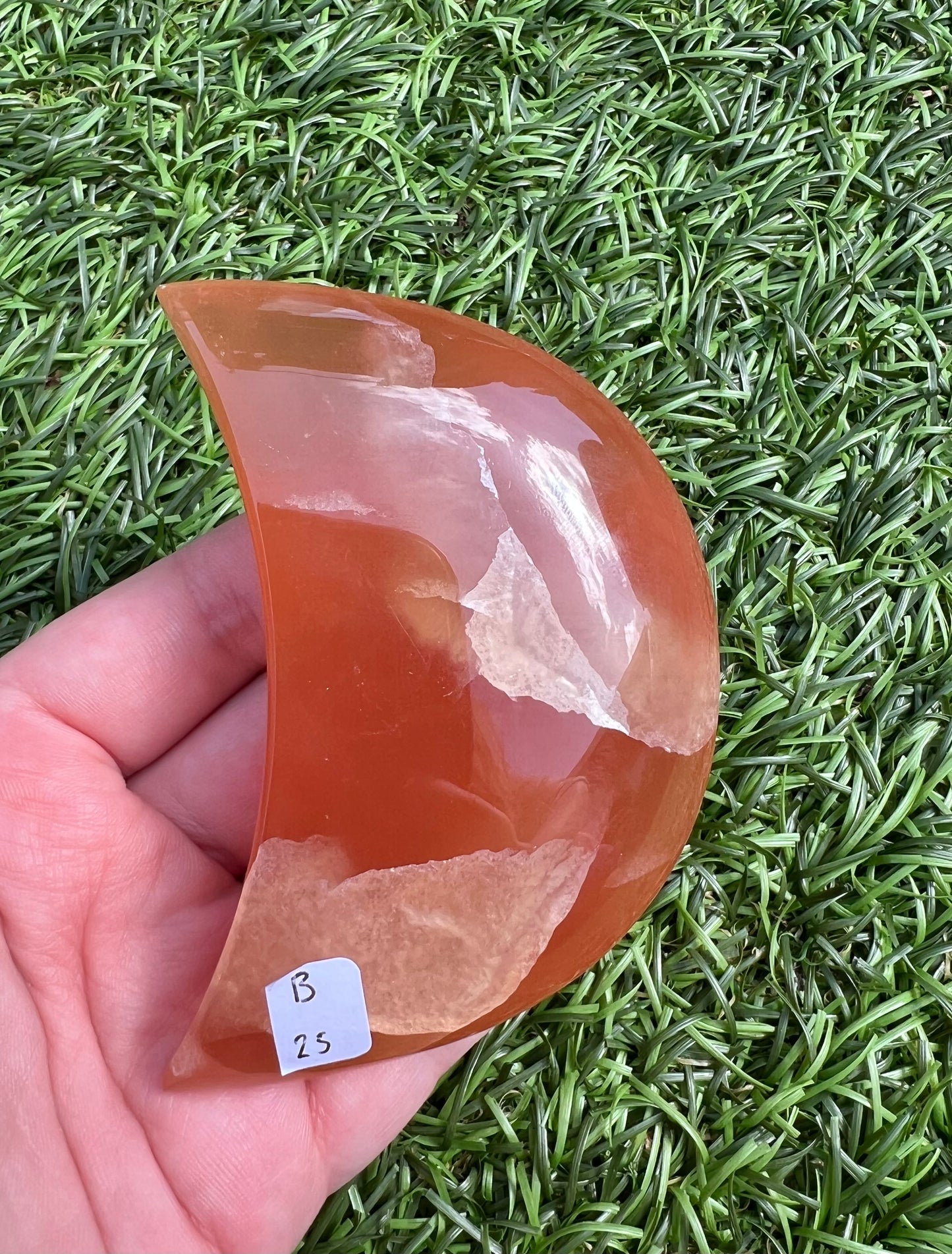 Honey calcite moons