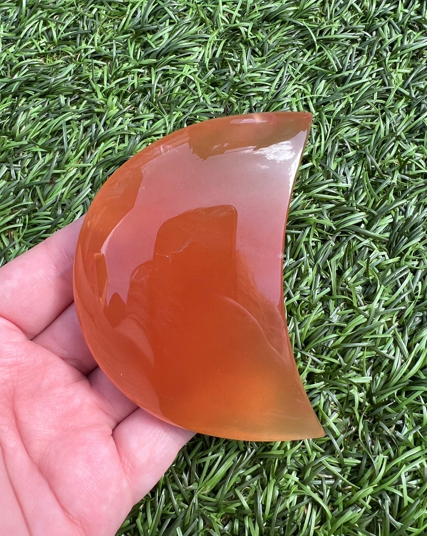 Honey calcite moons