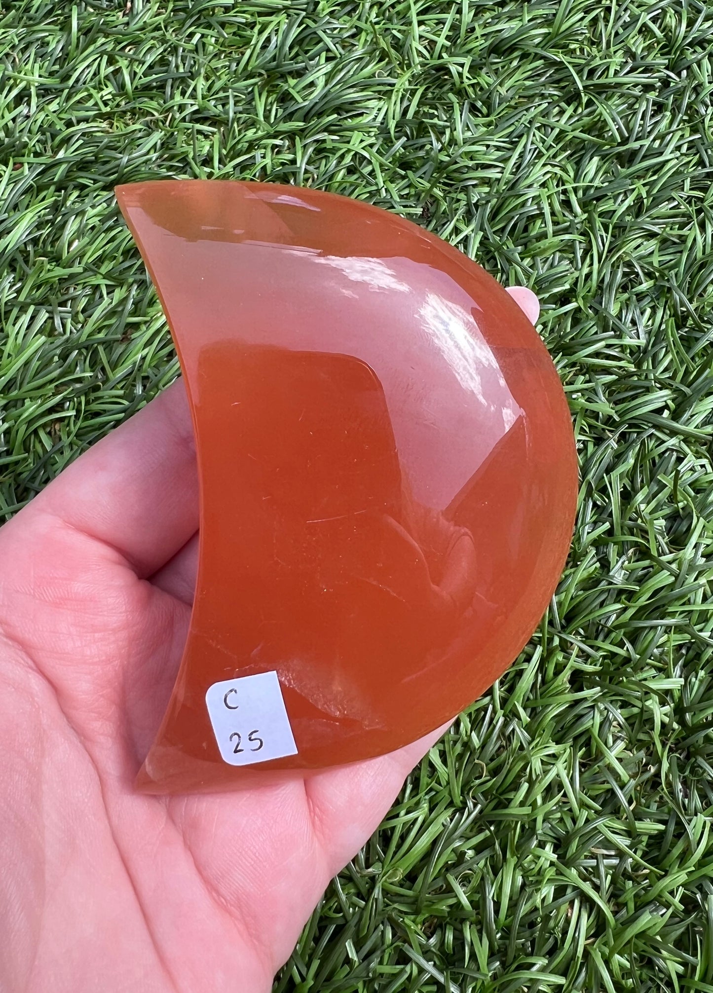 Honey calcite moons