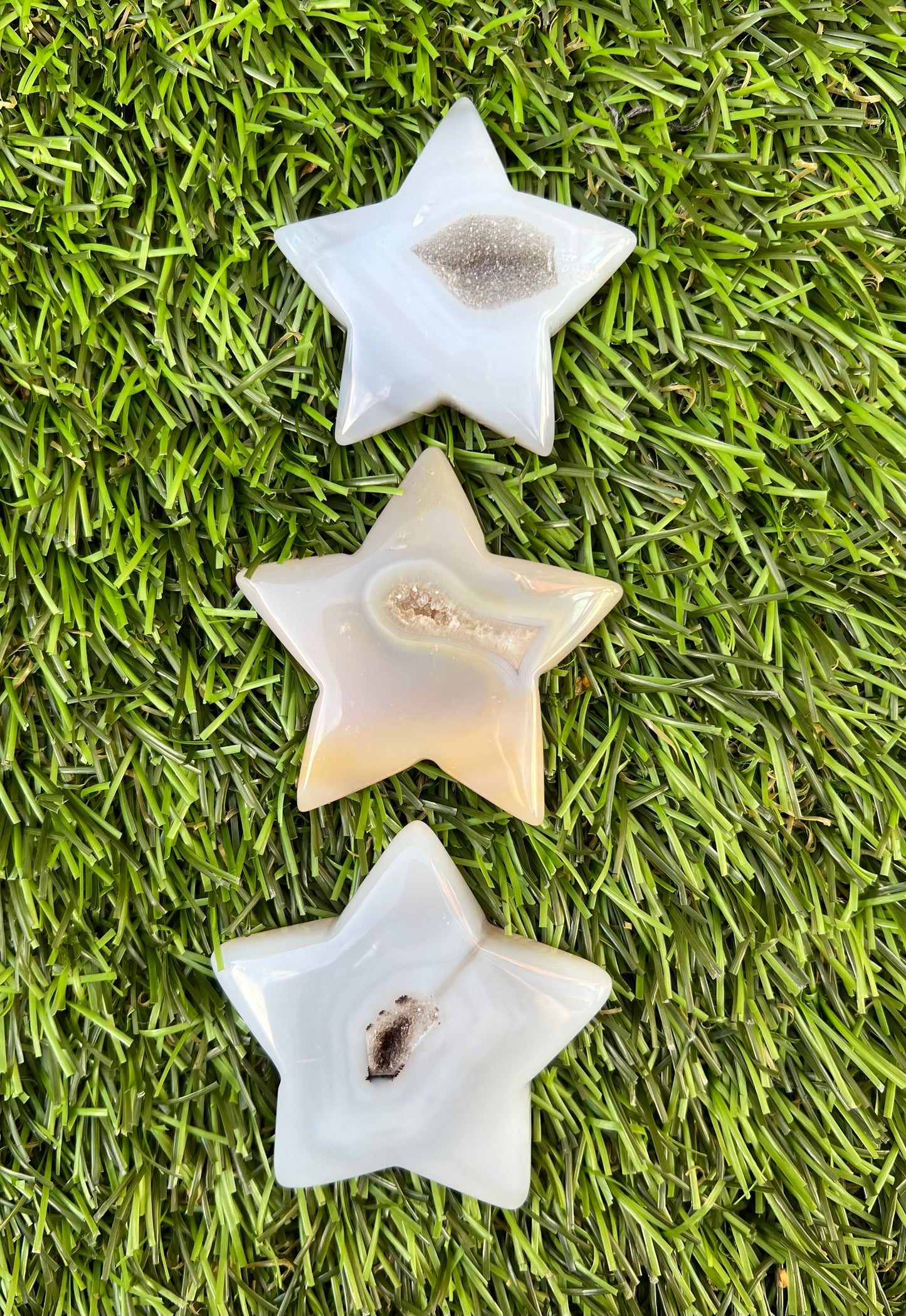 Druzy agate stars