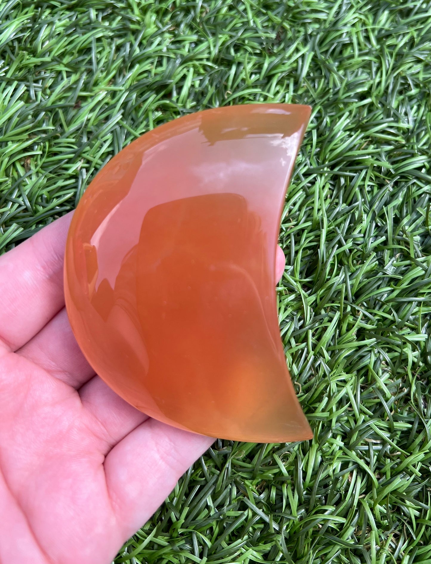 Honey calcite moons
