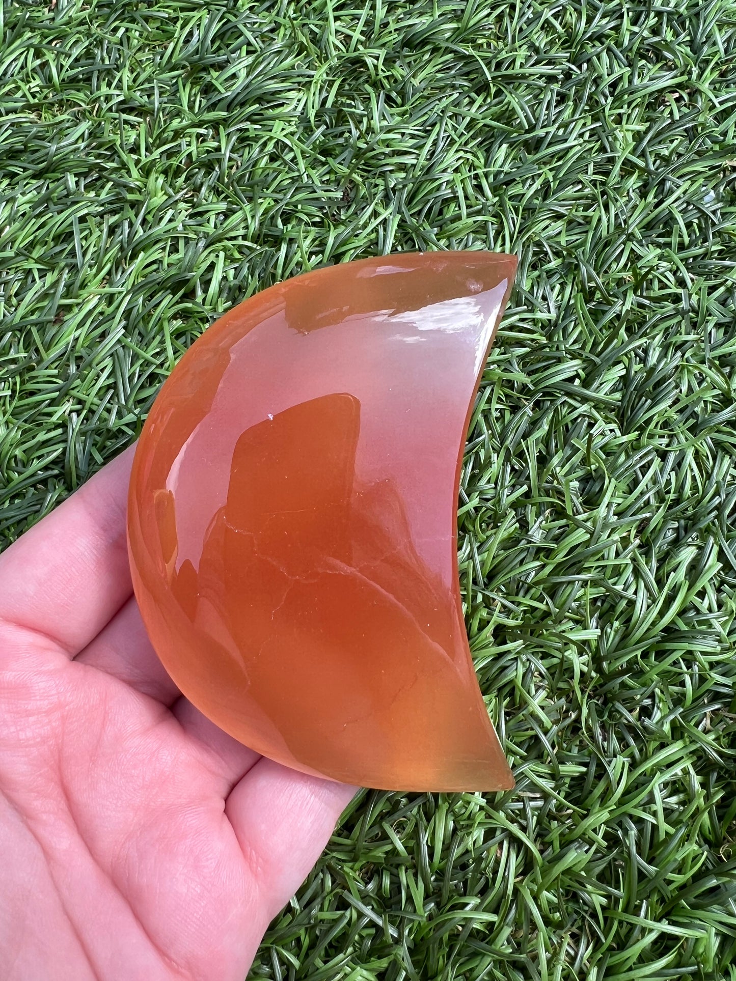 Honey calcite moons