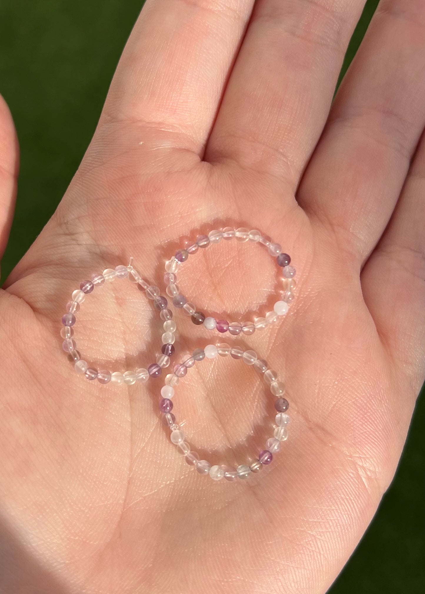Pastel fluorite rings/ handmade