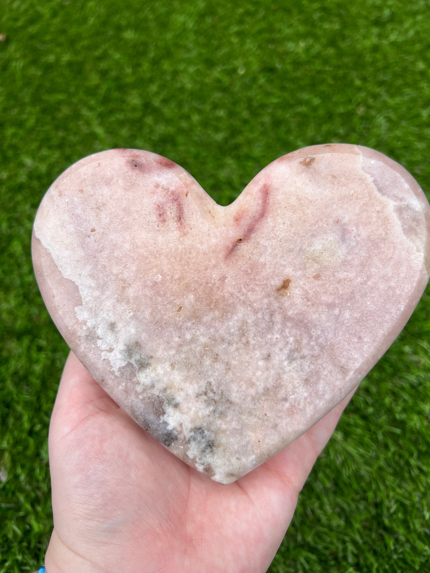 Pink amethyst large heart