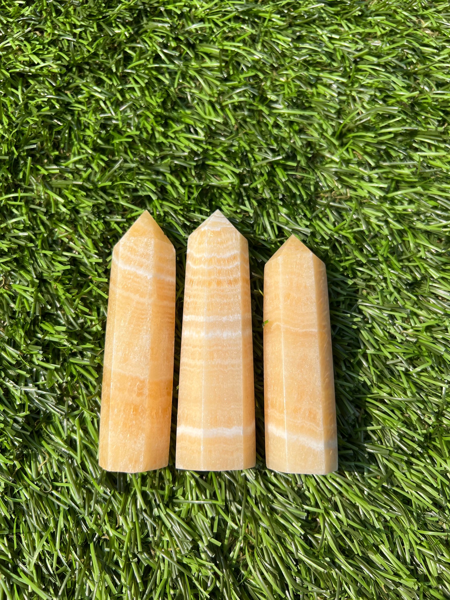 Orange calcite towers