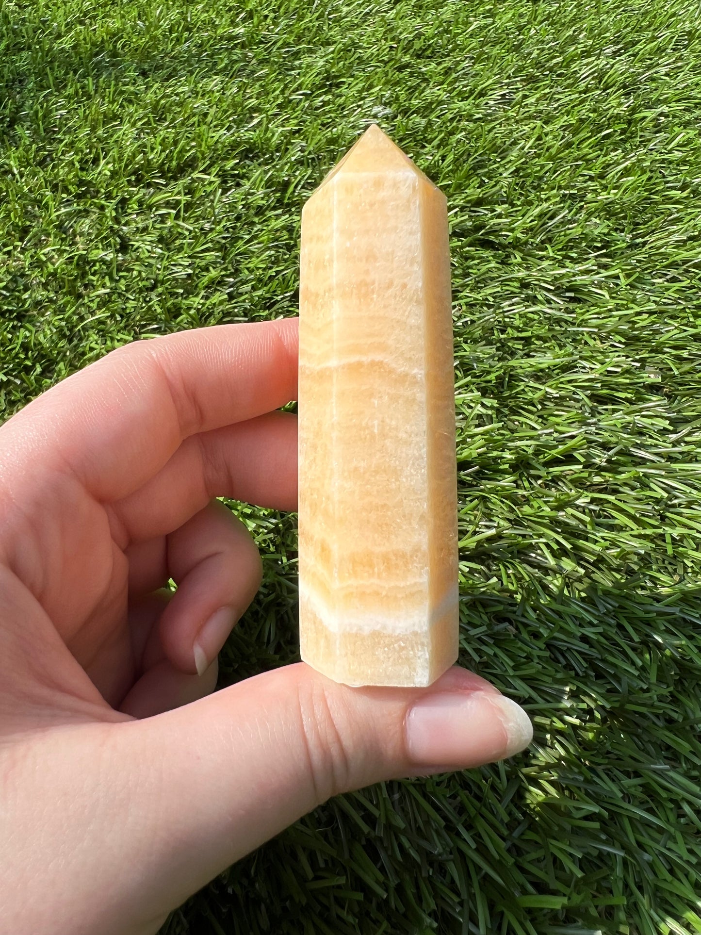 Orange calcite towers