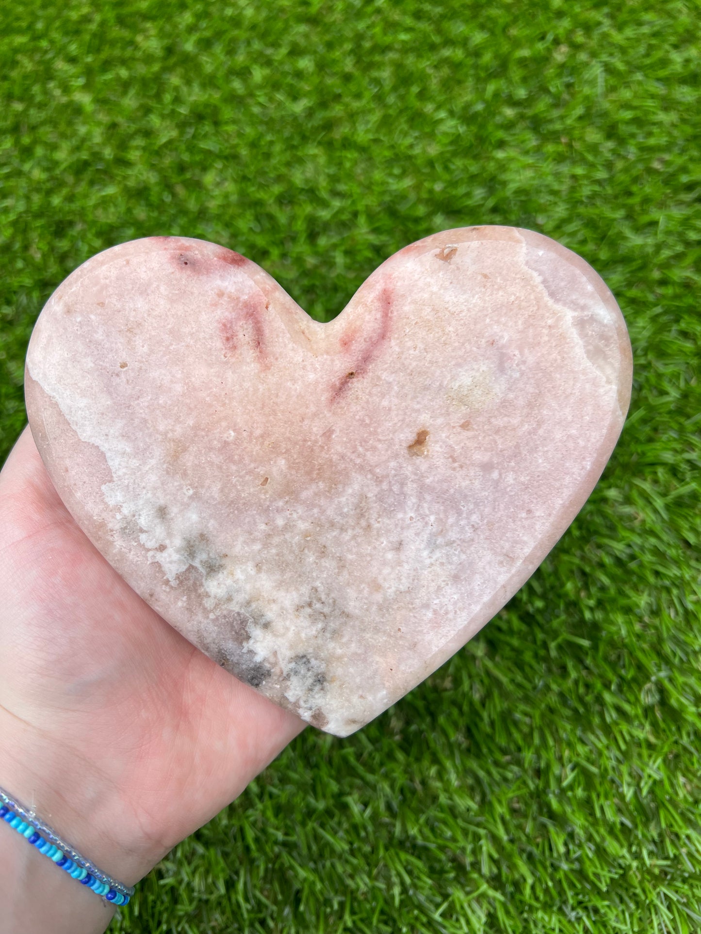 Pink amethyst large heart