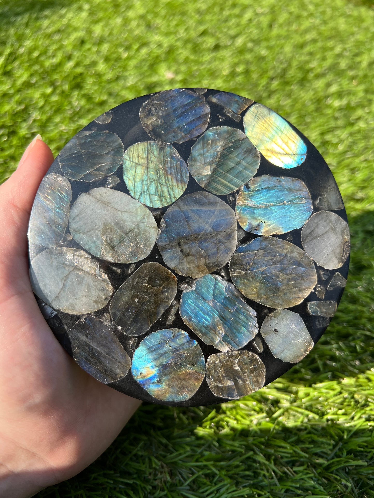 Labradorite coasters