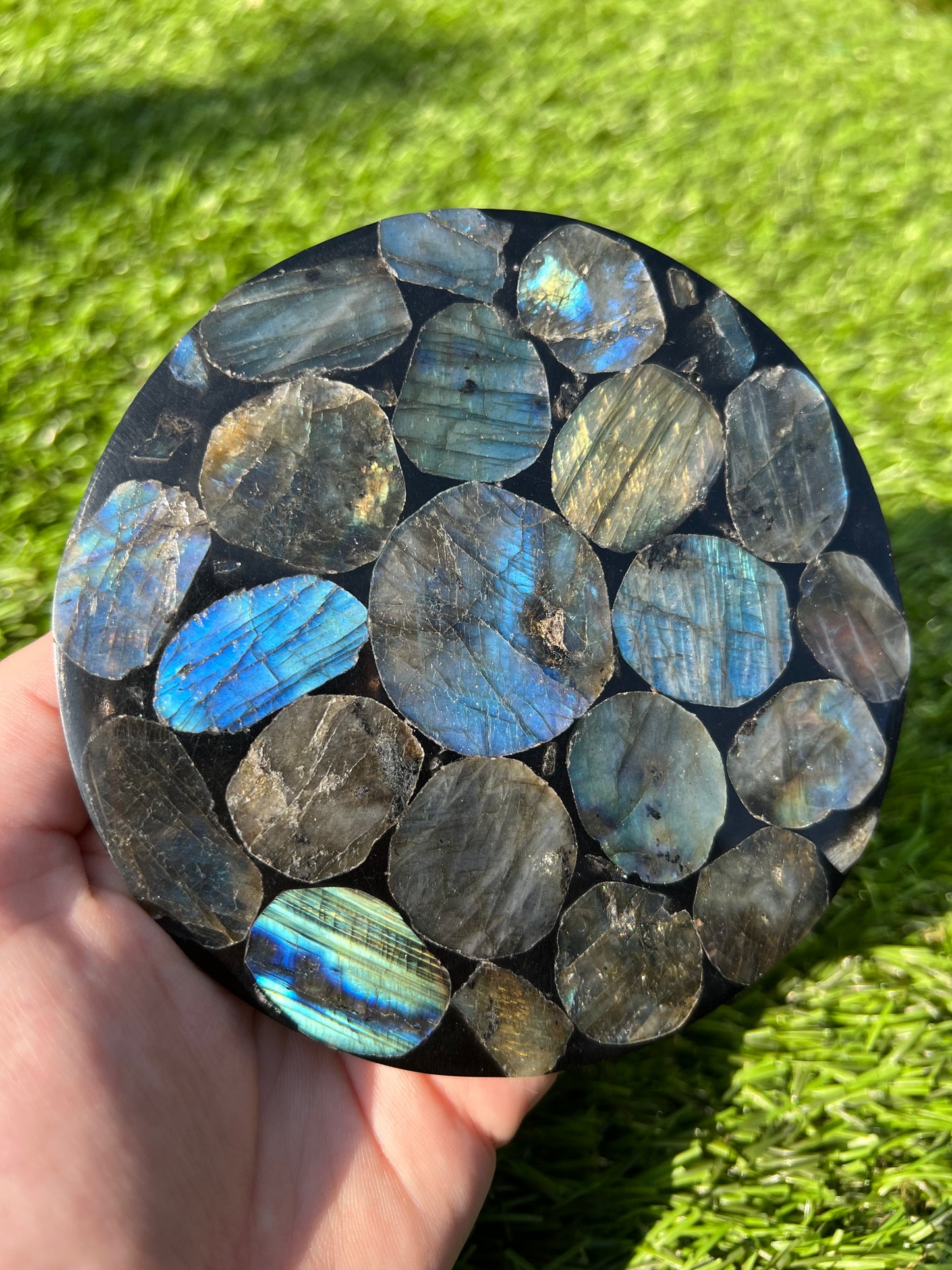 Labradorite coasters