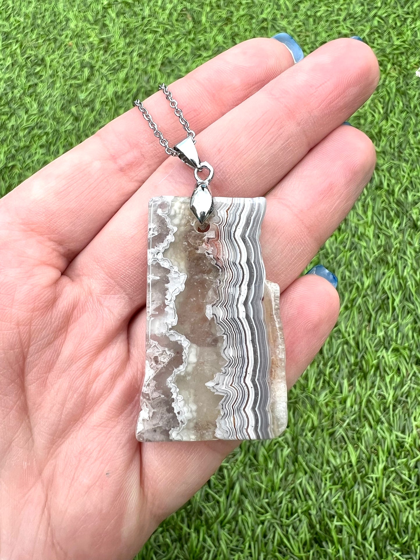 Crazy lace agate necklace