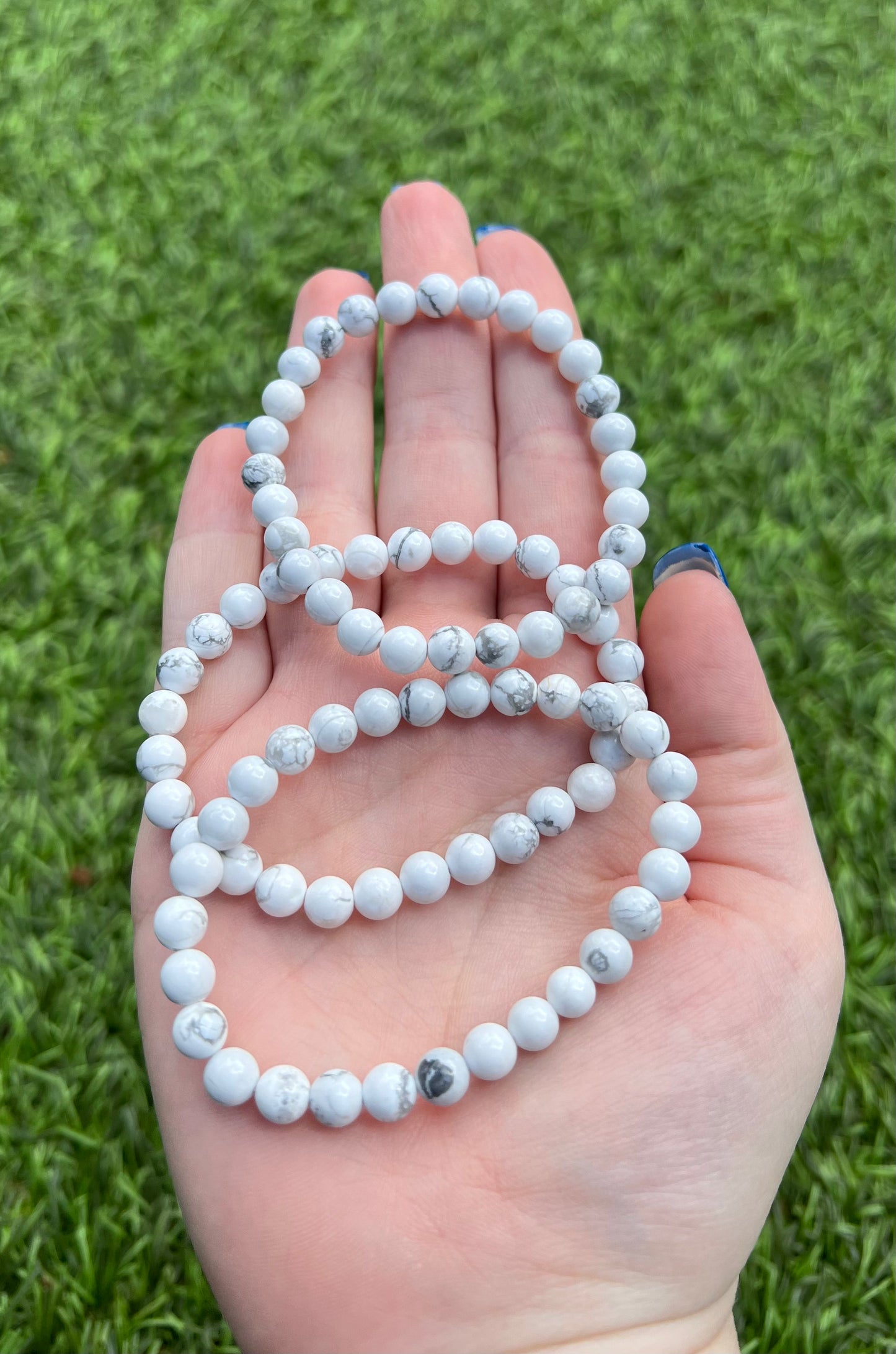 Howlite 6mm bead bracelet