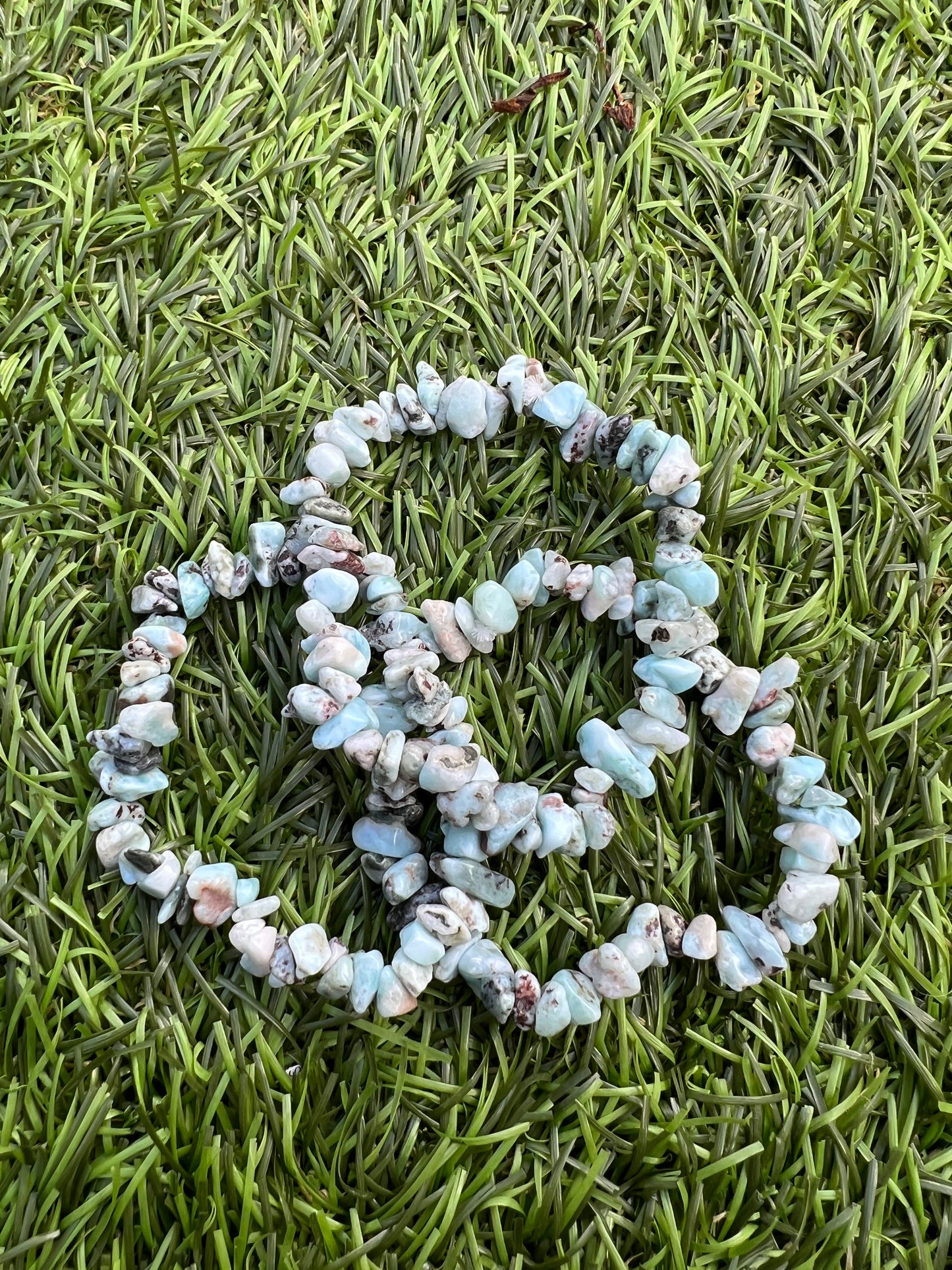 Larimar chip bracelet