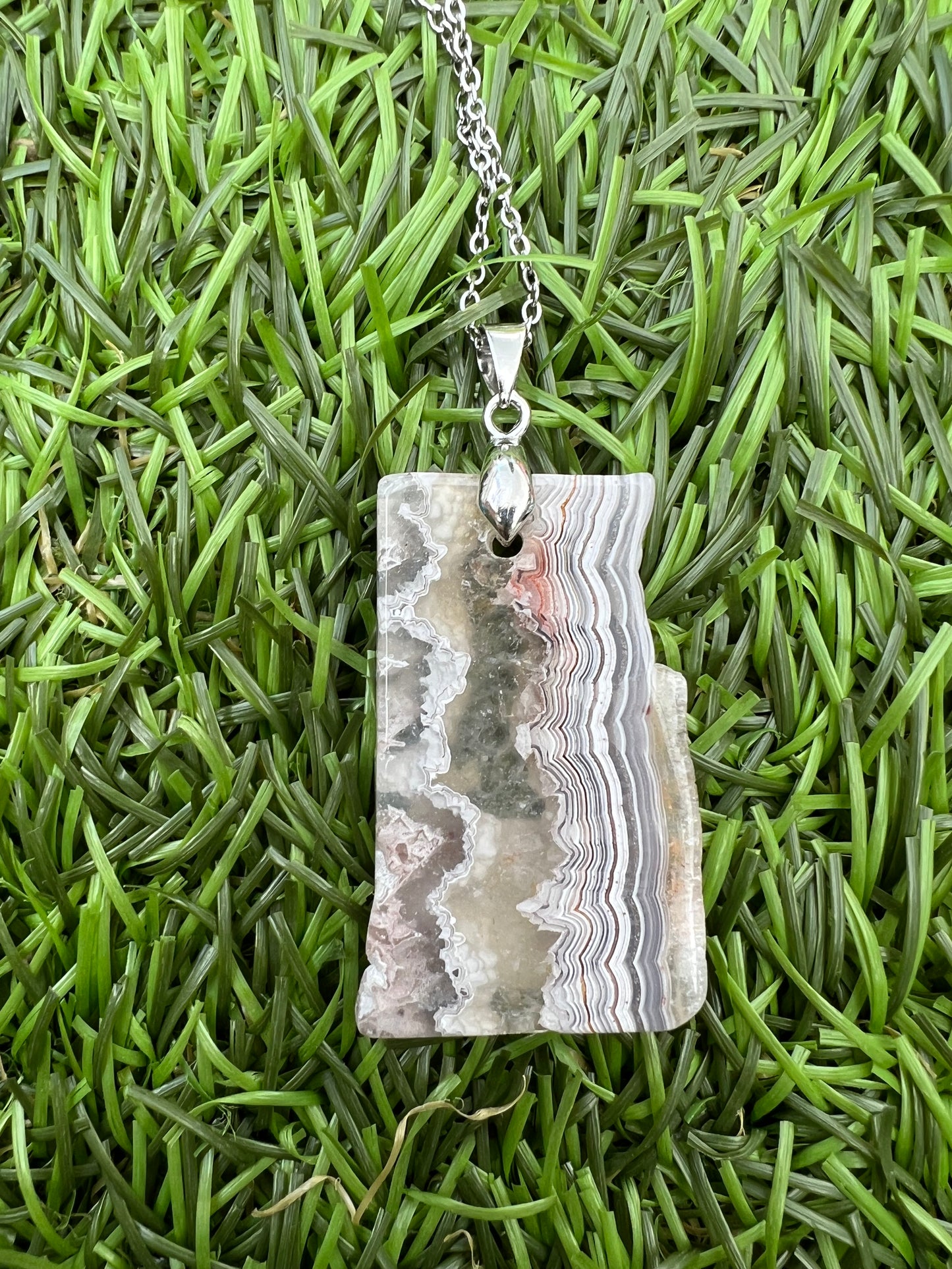 Crazy lace agate necklace