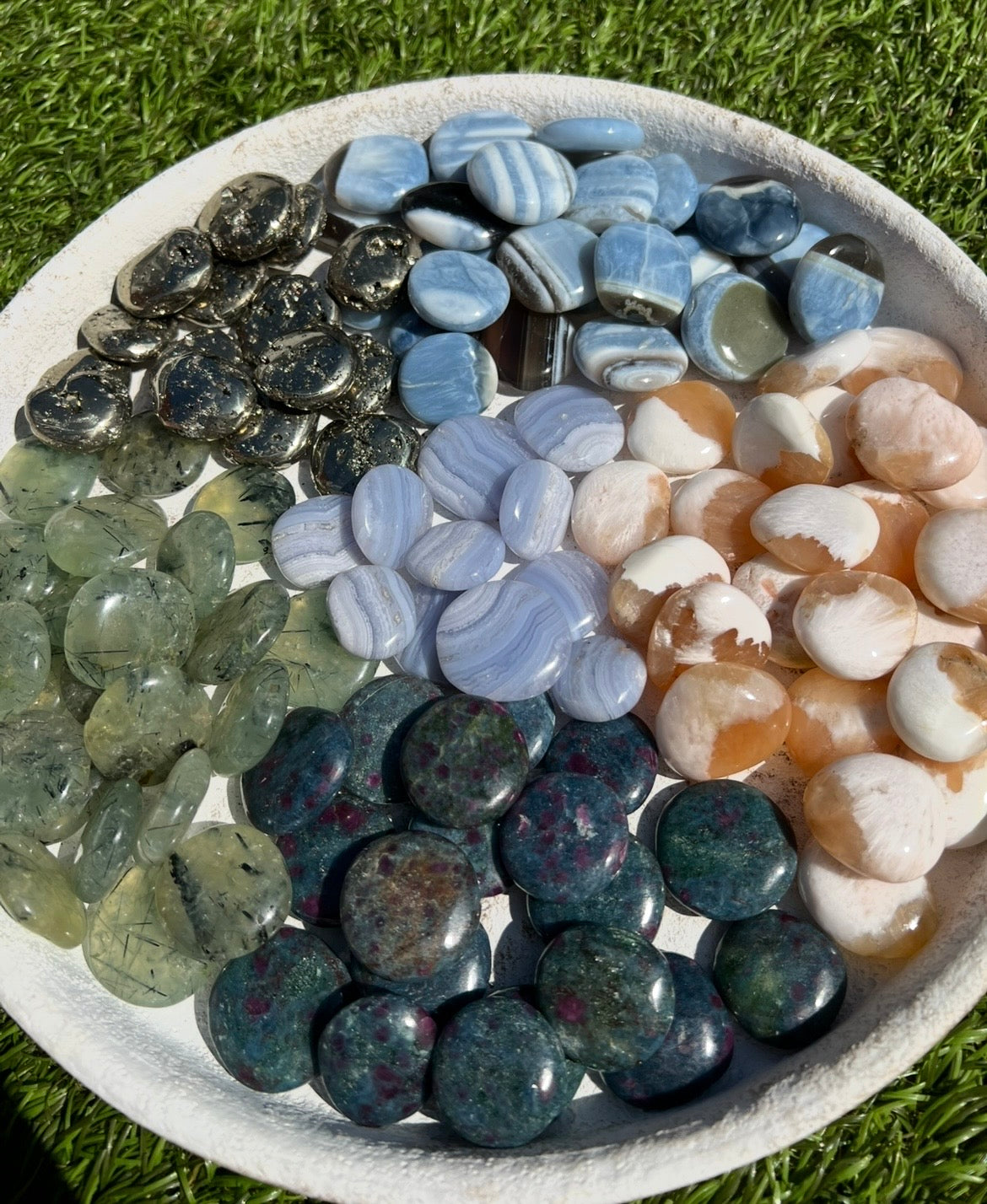 Crystal buttons