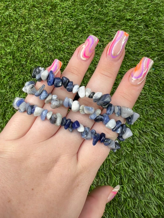 Sodalite chip bracelets