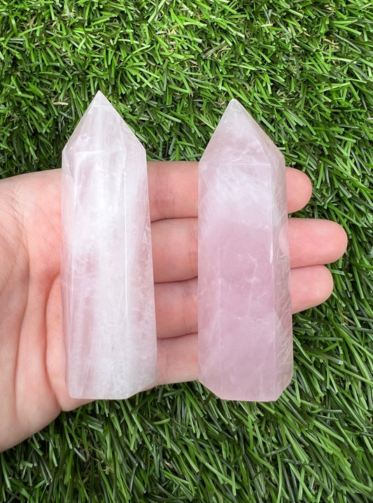 Rose quartz points