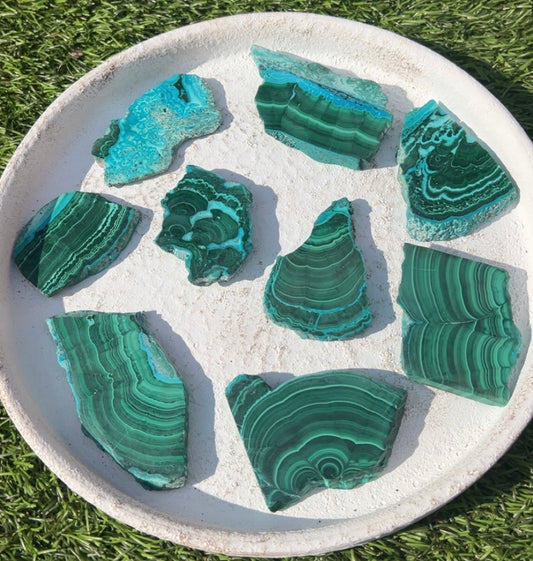 Malachite and Chrysocolla slice