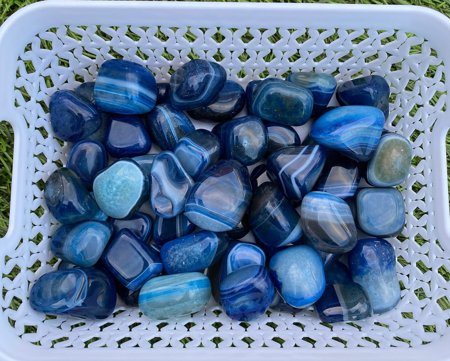 Blue Banded Agate Tumbles