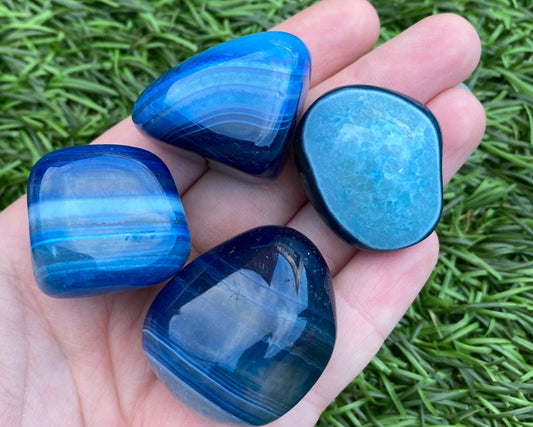 Blue Banded Agate Tumbles